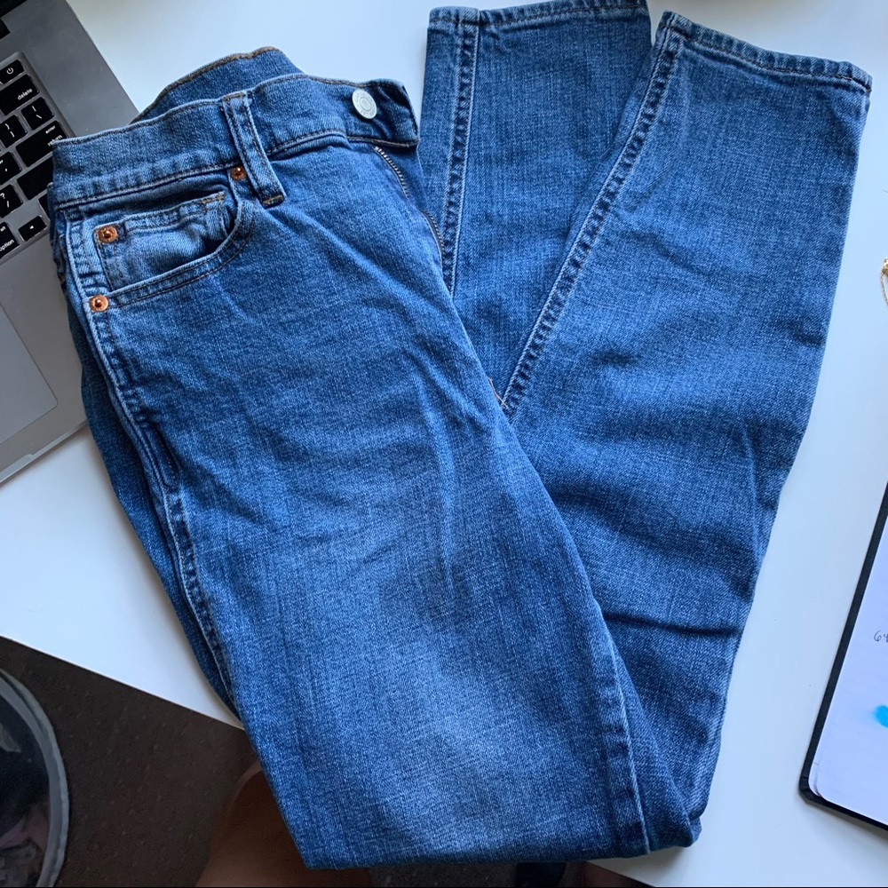 High raise skinny jeans